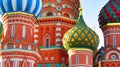 MOSCOW, RED SQUARE, Saint BasilÃ¢â¬â¢s Cathedral Royalty Free Stock Photo